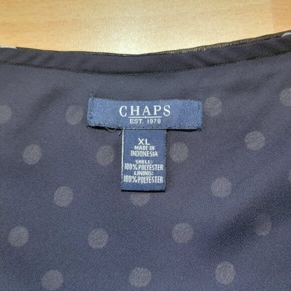 Chaps Blue with White Polka Dots Skirt | Size: XL - Picture 8 of 11